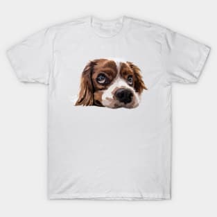 Low Poly Cavalier King Charles Spaniel Art T-Shirt